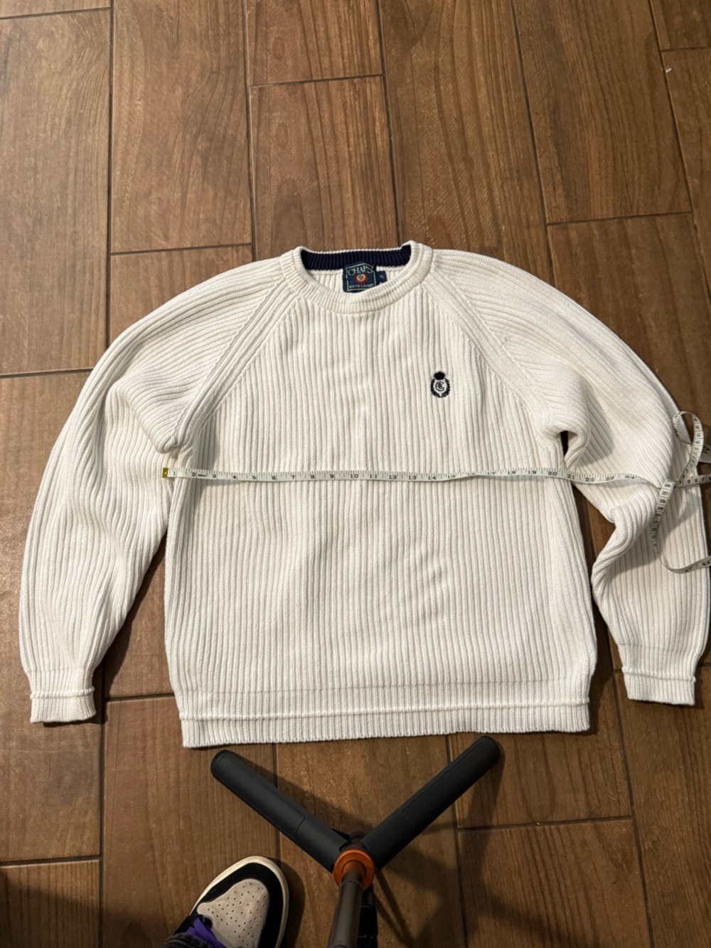 Chaps Ralph Lauren Chaps 100% Cotton Ribbed vintage Sweater size XL